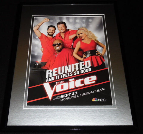 The Voice NBC Season 5 11x14 Framed ORIGINAL Advertisement Christina Aguilera