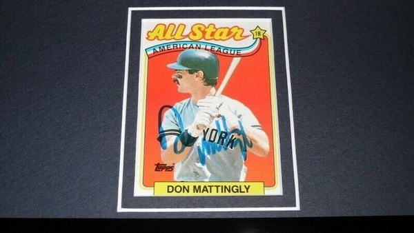 Don Mattingly Signed Framed 16x20 1990 Beckett Magazine & Photo Display Yankees