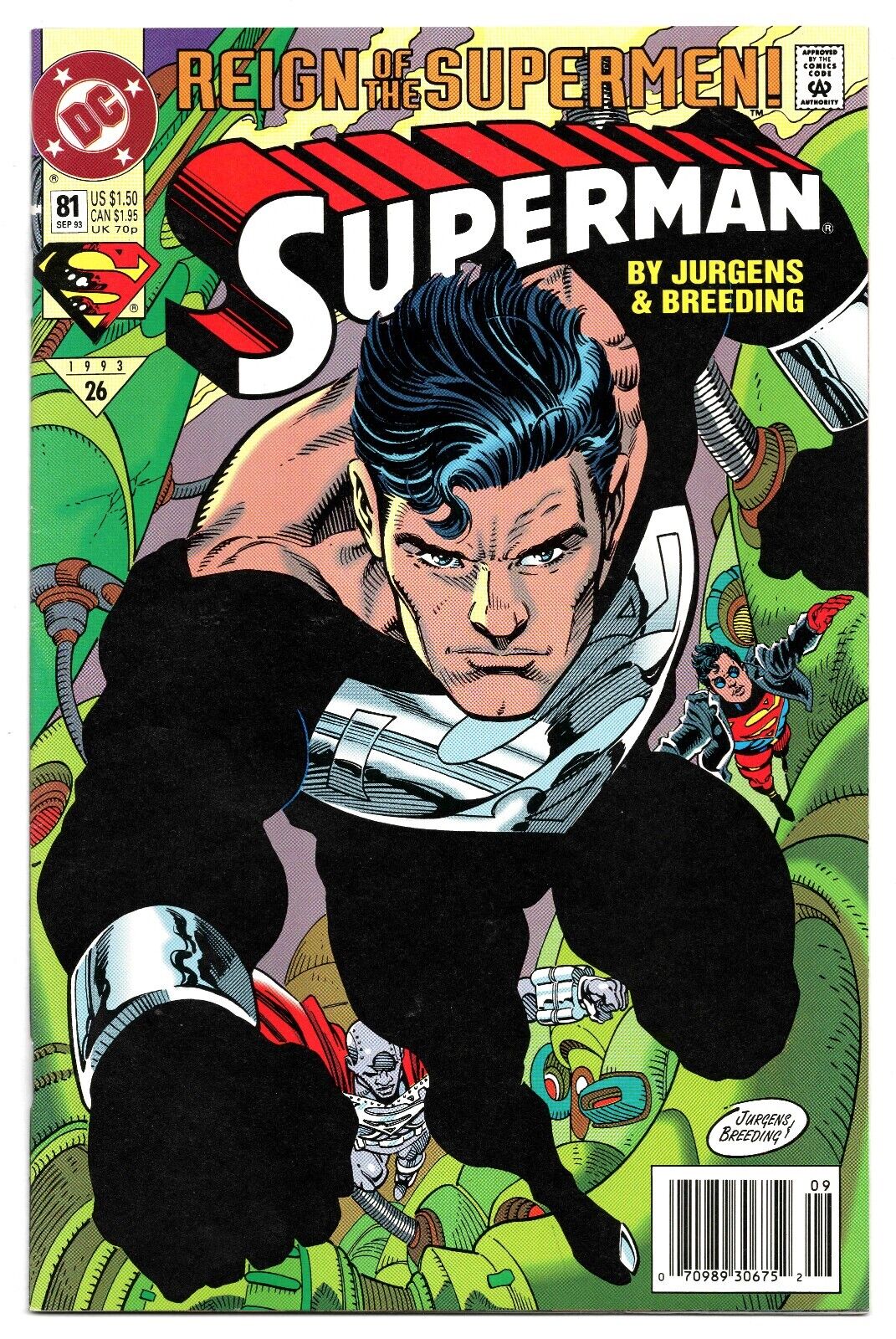 Superman #81 VINTAGE 1993 DC Comics Black Suit