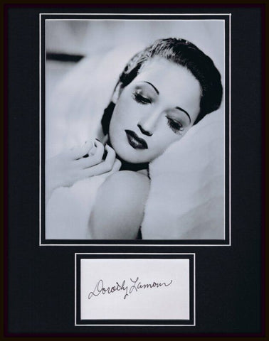 Dorothy Lamour Signed Framed 11x14 Photo Display 