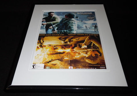 The Bourne Conspiracy 2008 PS3 Framed 11x14 ORIGINAL Vintage Advertisement