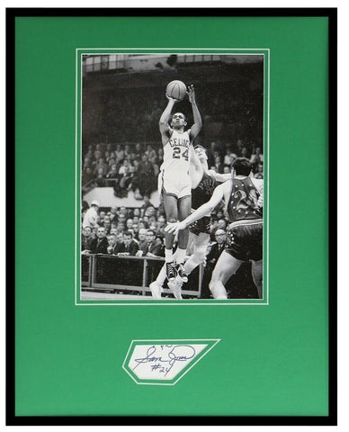 Sam Jones Signed Framed 16x20 Photo Poster Display Celtics