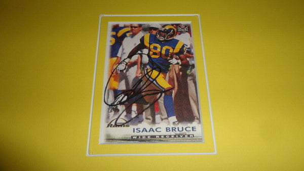 Isaac Bruce Signed Framed 11x17 Photo Display Rams 