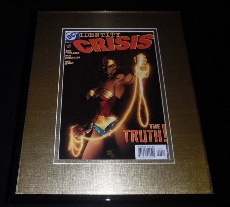 Wonder Woman Identity Crisis #4 Framed 11x14 Repro Cover Display