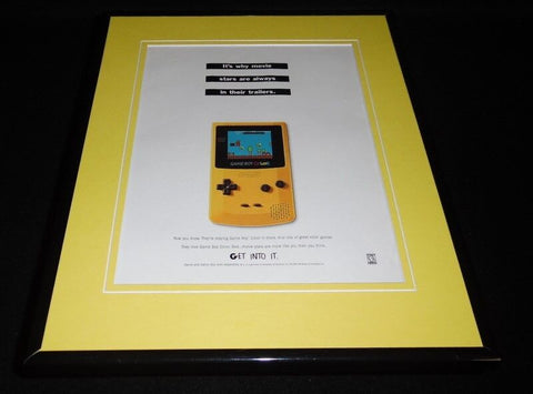 1999 Game Boy Color Super Mario Bros Framed 11x14 ORIGINAL Vintage Advertisement