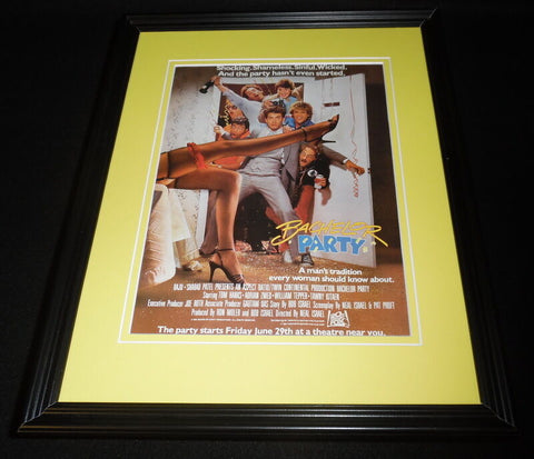 Bachelor Party 1984 Framed 11x14 ORIGINAL Vintage Advertisement Tom Hanks