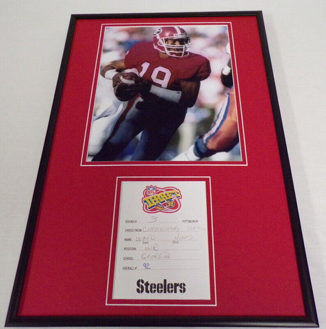 Hines Ward 12x18 Framed Repro 1998 Draft Card & Georgia Photo Display Steelers