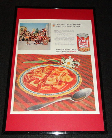 1955 Chef Boyardee Ravioli Framed 11x17 ORIGINAL Advertising Display 