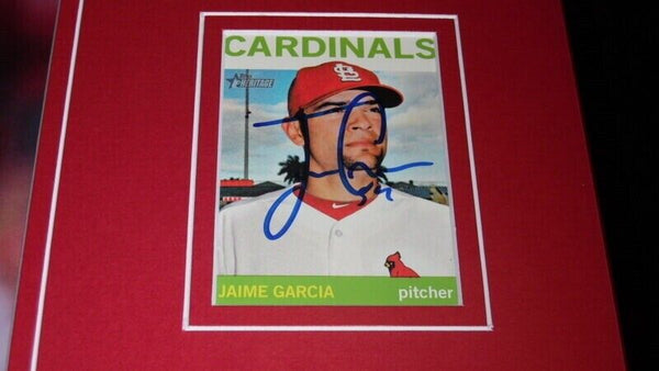 Jaime Garcia Signed Framed 11x17 Photo Display Cardinals