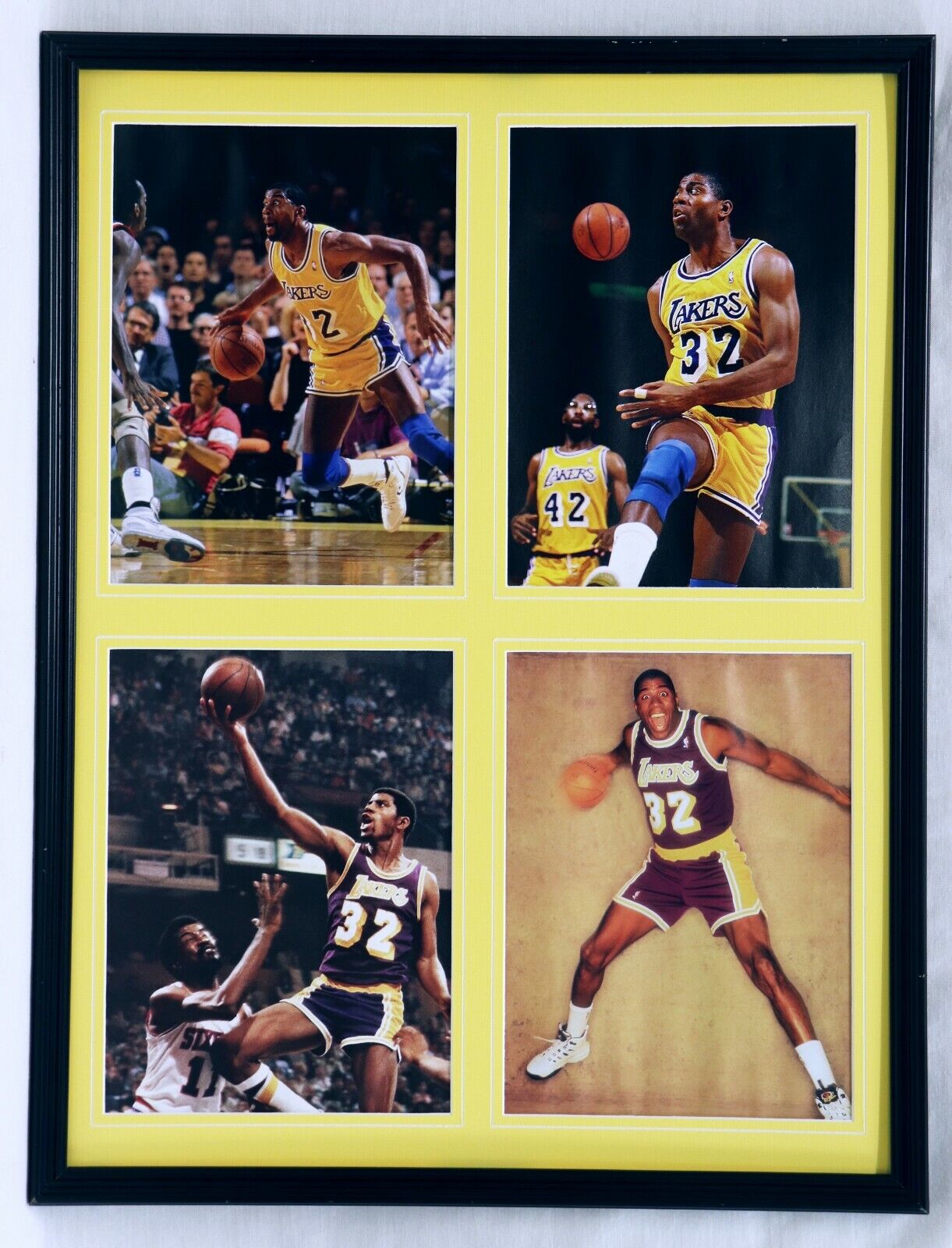 Magic Johnson Framed 18x24 Photo Set LA Lakers