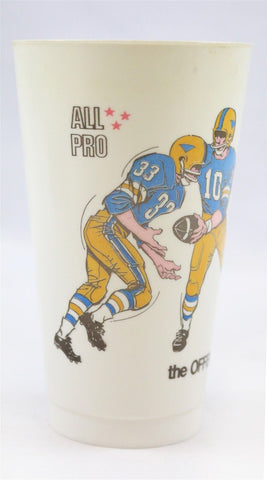 VINTAGE Frozen Coke Coca Cola Football All Pro NFL Records Plastic Cup