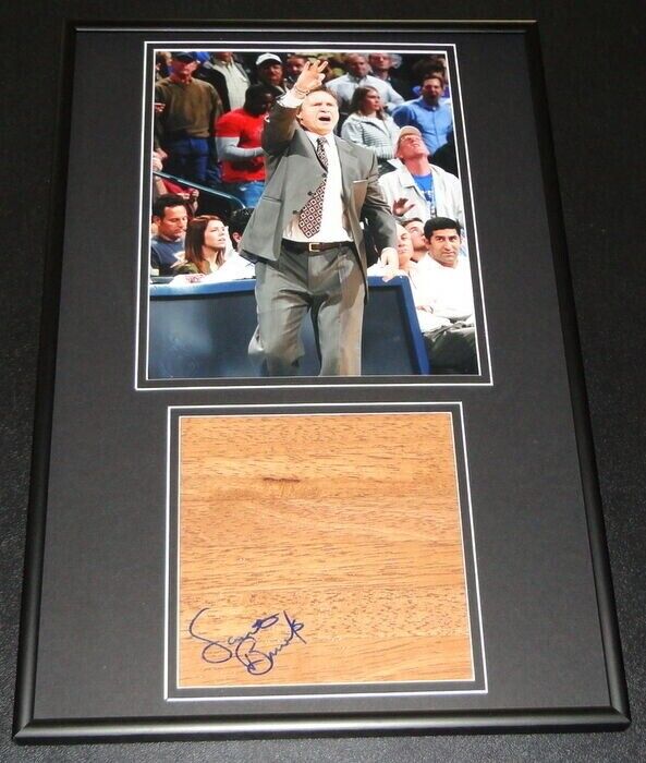 Scott Brooks Signed Framed 12x18 Floorboard + Photo Display Thunder TCU Rockets