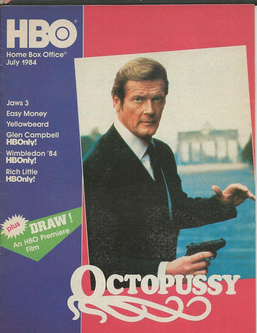 ORIGINAL Vintage July 1984 HBO Guide Magazine Octopussy Risky Business