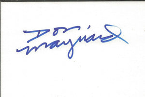 Don Maynard Signed 3x5 Index Card Jets