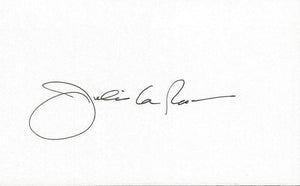 Julius La Rosa Signed 3x5 Index Card 