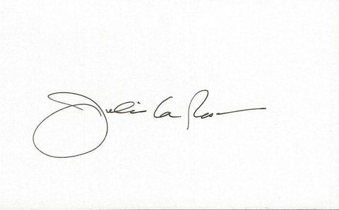 Julius La Rosa Signed 3x5 Index Card 