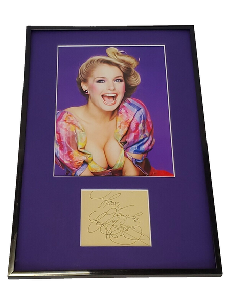 Heather Thomas VINTAGE Signed Framed 11x17 Photo Display JSA Fall Guy