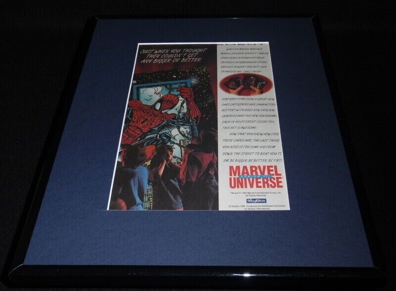 1992 Marvel Trading Cards Series III Framed ORIGINAL Advertisement Spiderman