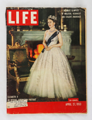 ORIGINAL Vintage Life Magazine Apr 17  1953 Queen Elizabeth II Coronation