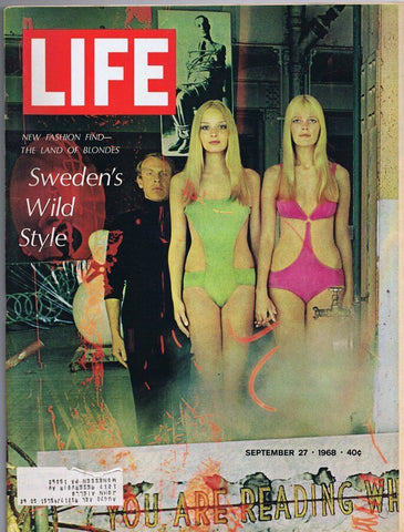 ORIGINAL Vintage Life Magazine September 27 1968 Sweden Blondes Swimsuits