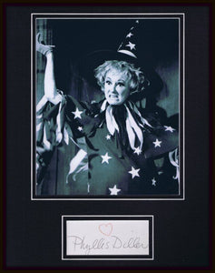 Phyllis Diller Signed Framed 11x14 Photo Display 