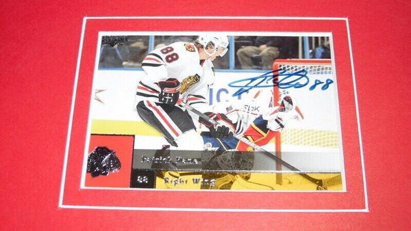 Patrick Kane Signed Framed 16x20 Photo Set JSA Blackhawks w/ Stanley Cup