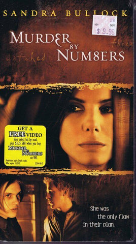 Murder by Numbers VINTAGE SEALED VHS Cassette Sandra Bullock Ryan Gosling