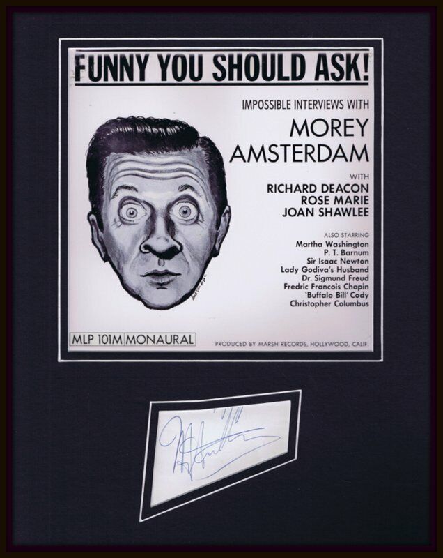 Morey Amsterdam Signed Framed 11x14 Photo Display Funny You Should Ask