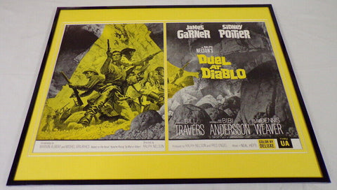 1966 Duel at Diablo 16x20 Framed ORIGINAL Industry Advertisement James Garner