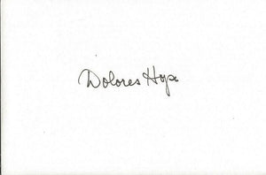 Dolores Hope Signed 4x6 Index Card Mrs. Bob Hope