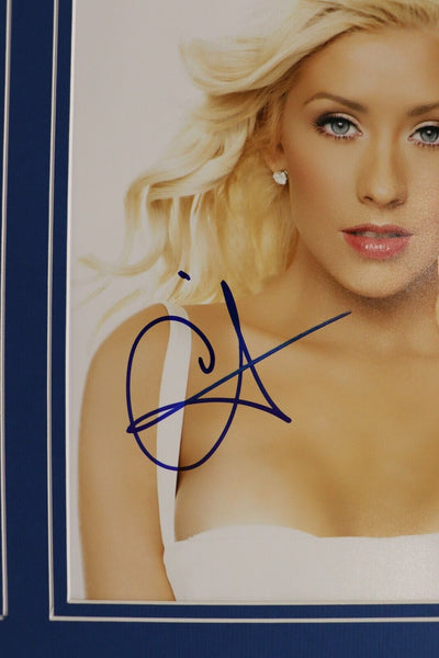 Christina Aguilera Signed Framed 18x24 Photo Set 