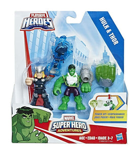 NEW SEALED 2016 Marvel Super Hero Adventures Thor + Hulk Action Figure Set