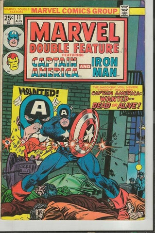 Marvel Double Feature #11 ORIGINAL Vintage 1975 Marvel Comics Capt America 