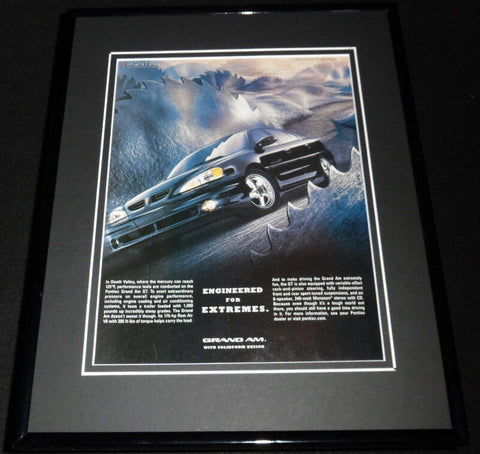 2001 Pontiac Grand Am GT Framed 11x14 ORIGINAL Vintage Advertisement