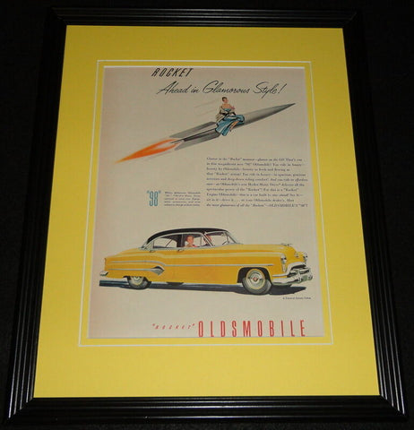 1951 Lincoln Rocket 11x14 Framed ORIGINAL Vintage Advertisement