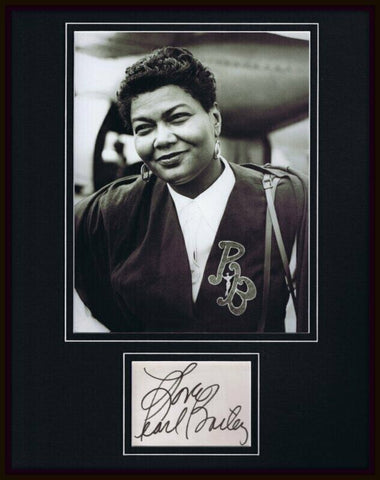 Pearl Bailey Signed Framed 11x14 Photo Display 