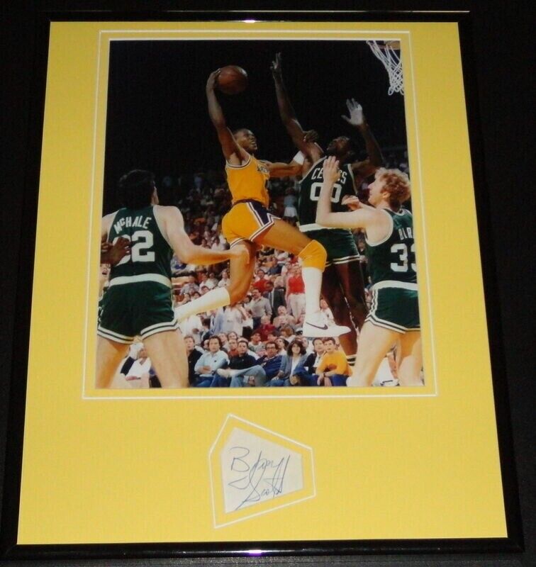 Byron Scott Signed Framed 11x14 Photo Display LA Lakers