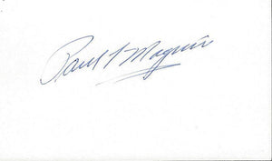 Paul Maguire Signed 3x5 Index Card Chargers The Citadel ESPN