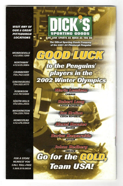 VINTAGE 2 10 2010 Pittsburgh Penguins NY Islanders Program Evgeni Malkin Goal