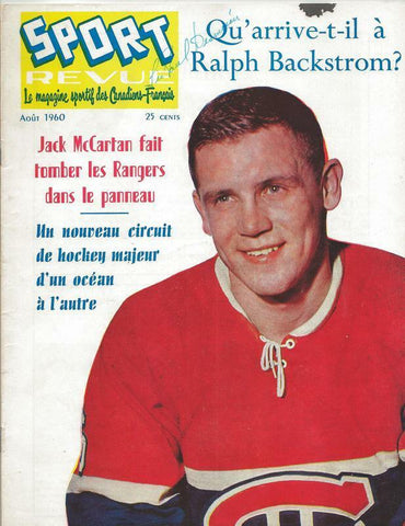 ORIGINAL Vintage August 1960 Sport Revue Magazine Ralph Backstrom