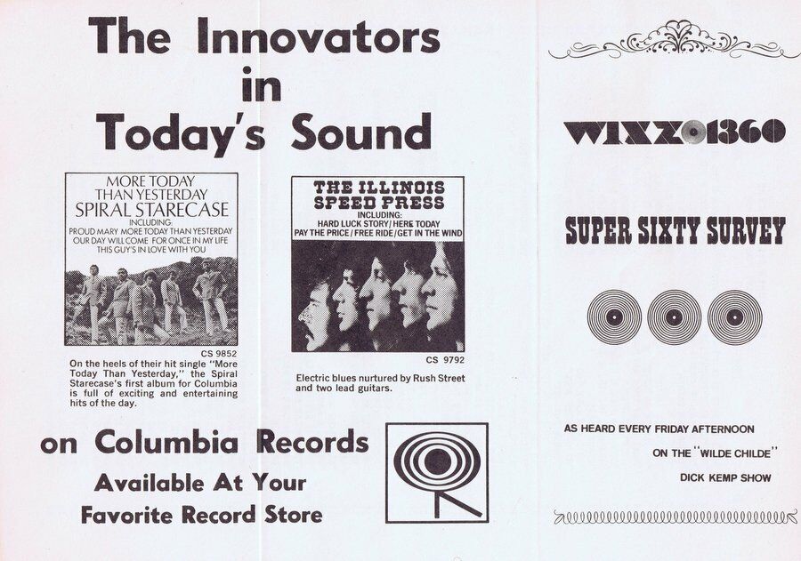 WIXZ 1360 Pittsburgh VINTAGE June 27 1969 Music Survey The Beatles 