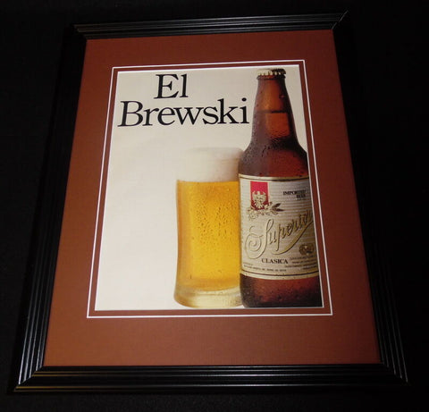 1988 Superior Clasica Beer Framed 11x14 ORIGINAL Advertisement El Brewski