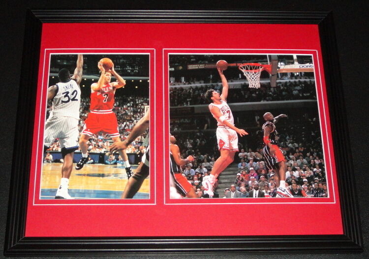 Toni Kukoc 1995 Chicago Bulls Framed 11x14 Photo Collage Display