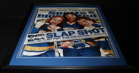 Slap Slot Hanson Brothers Signed Framed 16x20 Photo SS / JSA