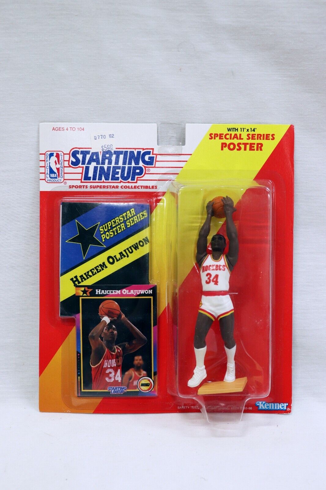 VINTAGE SEALED 1992 Starting Lineup SLU Hakeem Olajuwon Action Figure Rockets