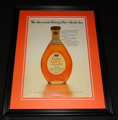 1970 OFC Whisky Framed 11x14 ORIGINAL Vintage Advertisement