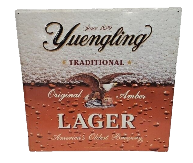 Yuengling Amber Lager Beer 16x16" Metal Sign