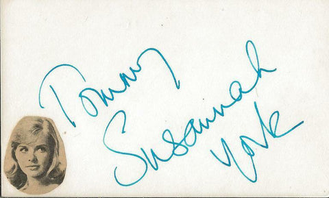 Susannah York Signed Vintage 3x5 Index Card JSA Superman