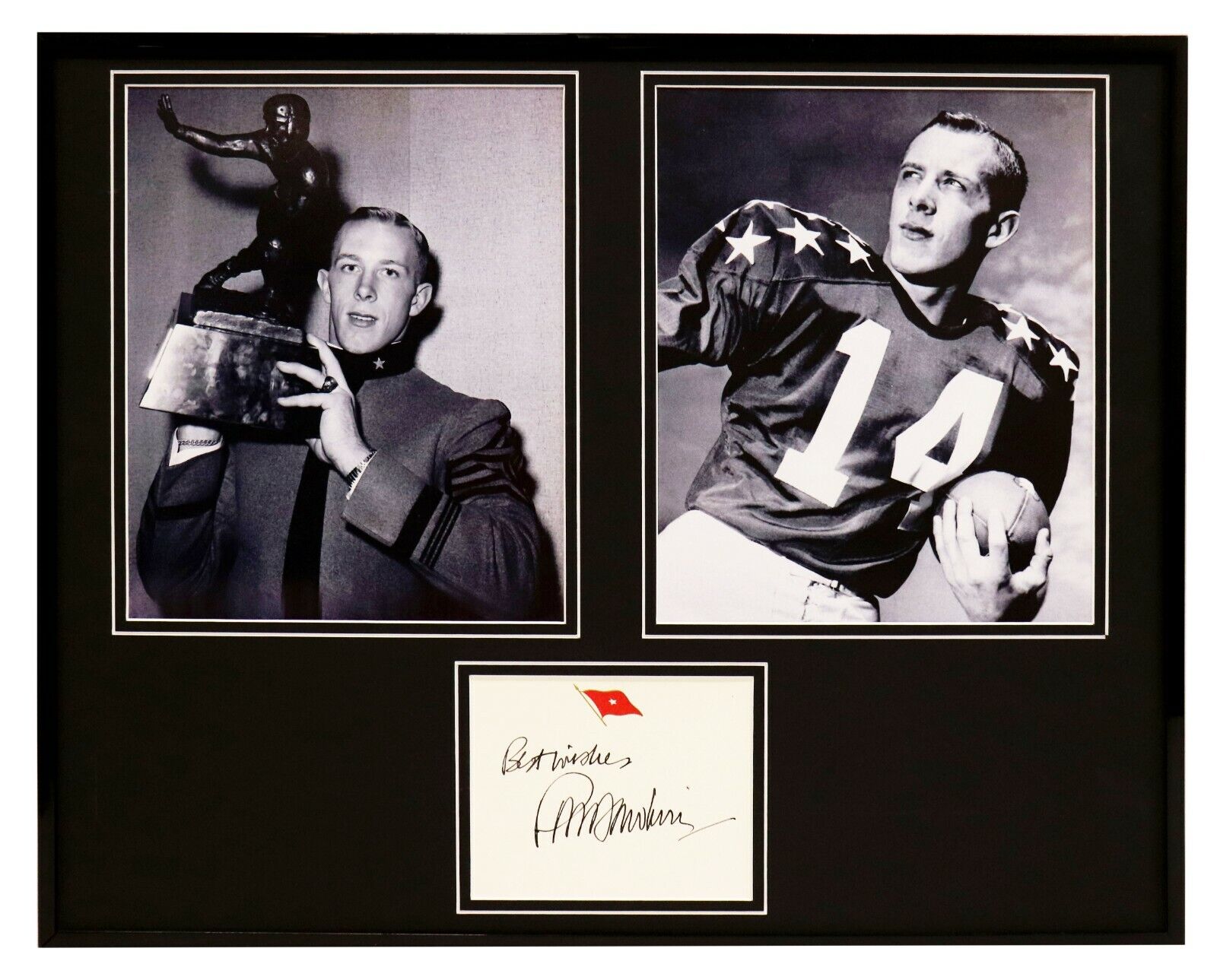 Pete Dawkins Signed Framed 16x20 Photo Set Army Heisman Winner