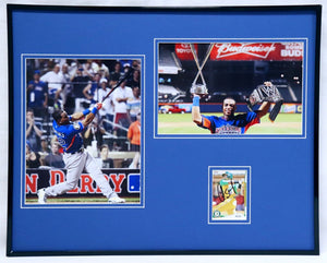 Yoenis Cespedes Signed Framed 16x20 Photo Set HR Derby Mets A's